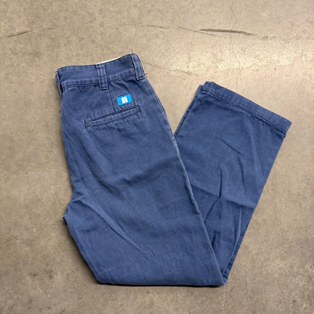 Garage Mens Blue Straight Leg Workwear Chino Pants Size 29 Skate Streetwear